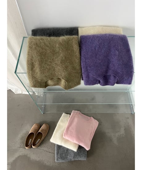 fuzzy crewneck sweater / 7color　hm3260