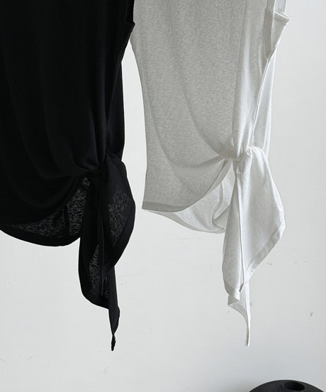 side tie tee / 4color　hm3008