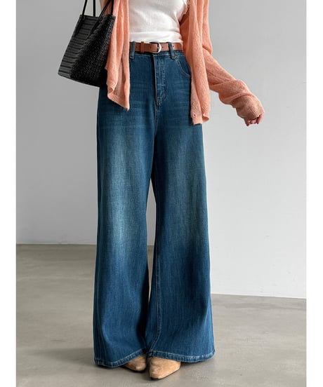 washed wide jeans　hm3242