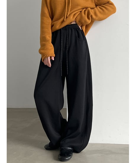 drawstring wide pants / 2color　hm3257