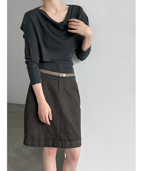 draped knit set / 3color　hm3264
