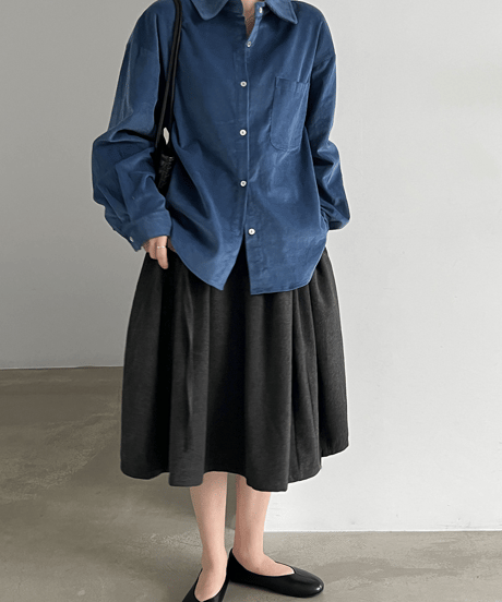 corduroy loose shirt / 2color　hm3244