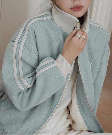 padded denim jacket / 2color　hm3291
