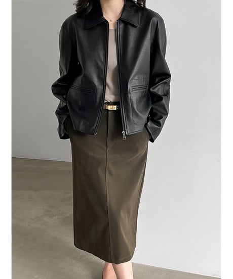 faux leather skirt　hm3237