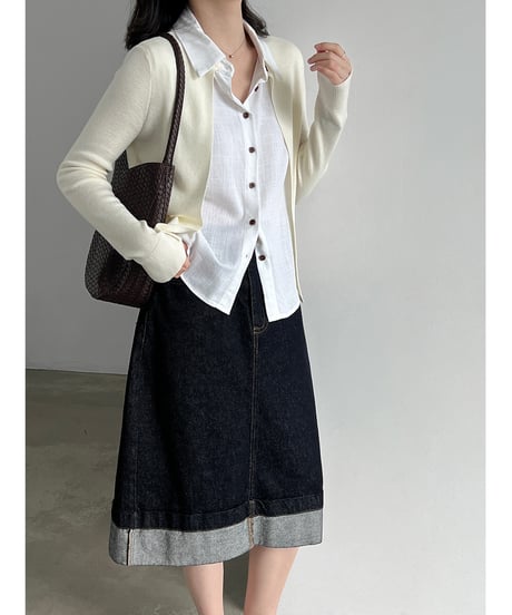 layered collar cardigan　hm3262