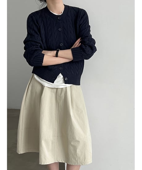 cable knit cardigan / 4color　hm3232