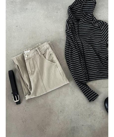 striped hood parka　hm3234