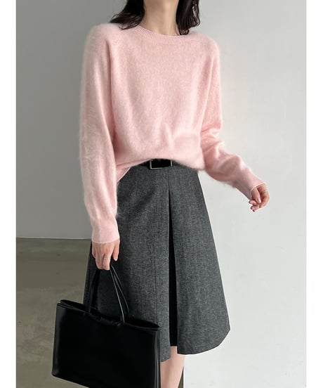 fuzzy crewneck sweater / 7color　hm3260
