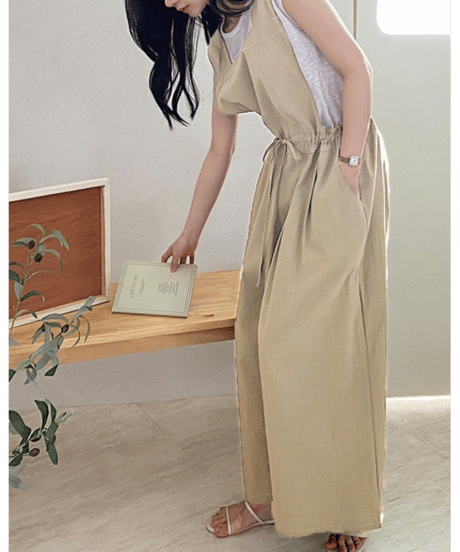 apron wide pants / 4color　hm2990
