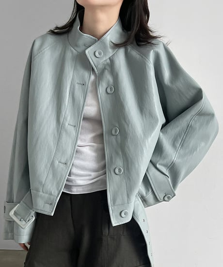 belted biker jacket / 2color　hm3248