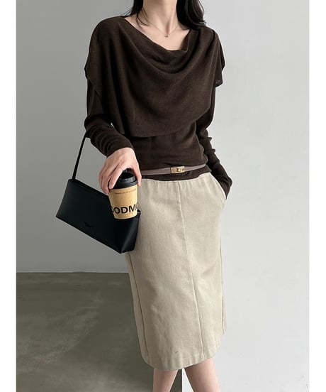 draped knit set / 3color　hm3264