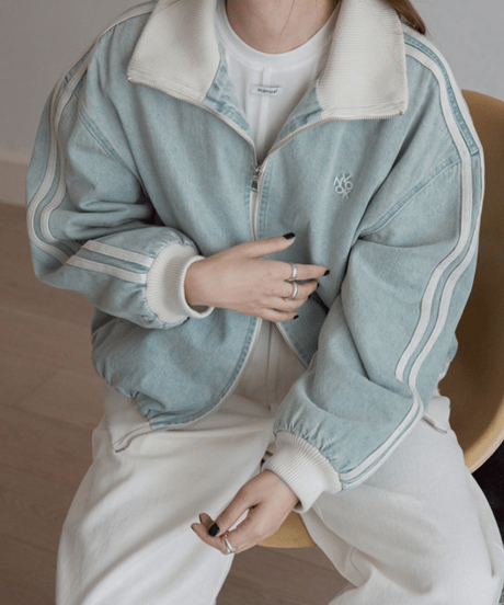 padded denim jacket / 2color　hm3291