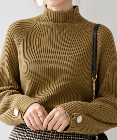 half turtle rib knit / 4color　hm1719