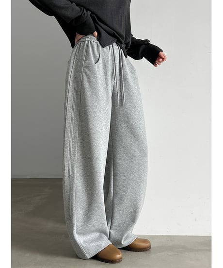 drawstring wide pants / 2color　hm3257