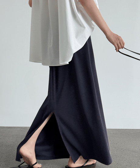 drawstring long skirt / 3color　hm3012