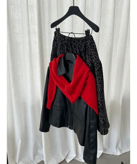 leather zip jacket　hm3236