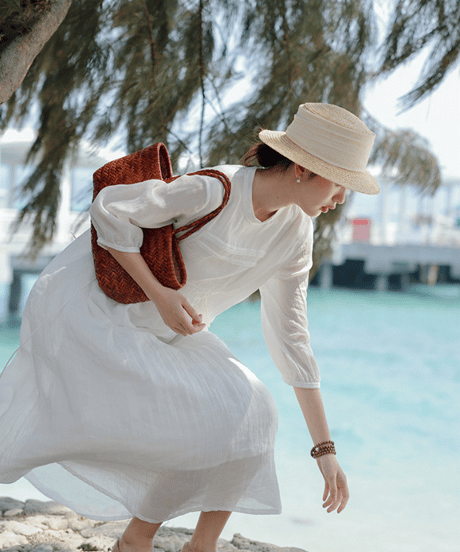 linen tie dress　hm2994