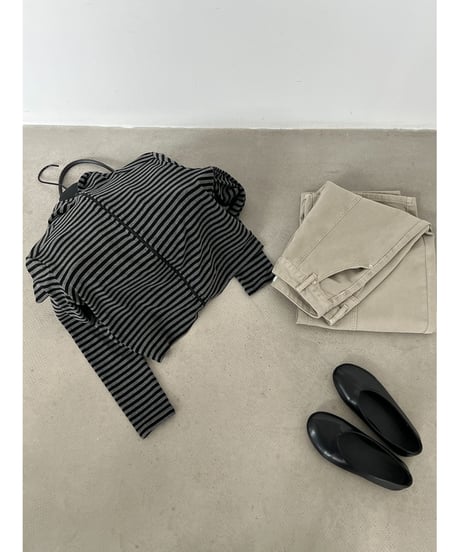 striped hood parka　hm3234