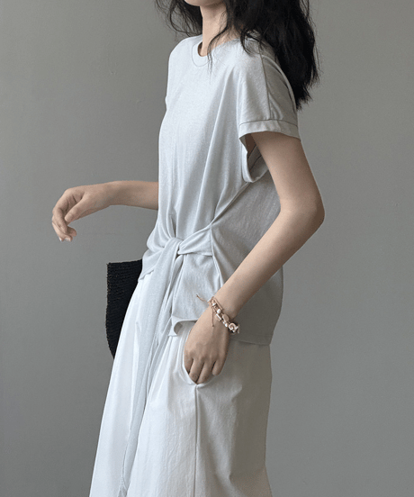 twist hem blouse / 2color　hm2407