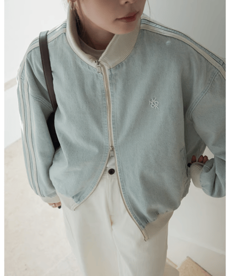 padded denim jacket / 2color　hm3291