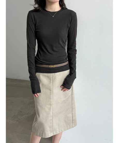 rolled neck tee / 4color　hm3250