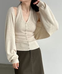 halter knit set / 3color　hm3243