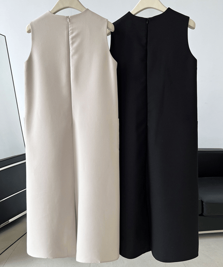 sleeveless pocket dress / 2color　hm3009