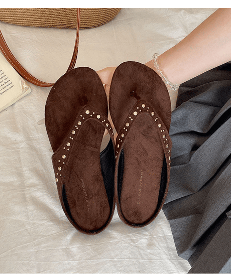 studs strap sandal / 4color　hm2259