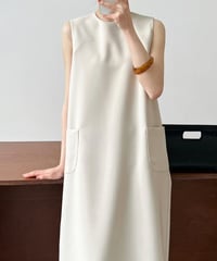 sleeveless pocket dress / 2color　hm3009