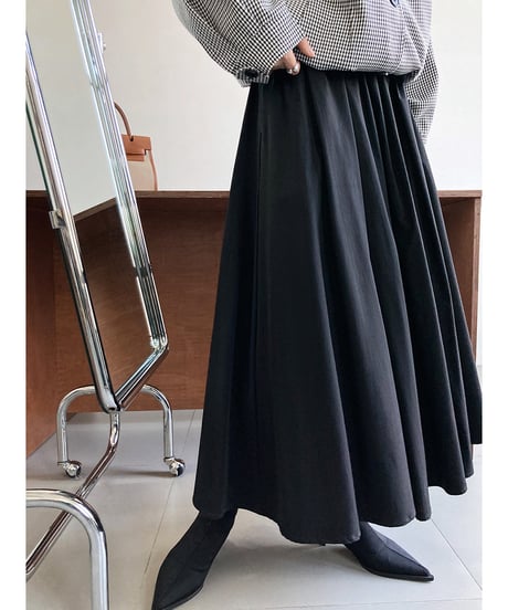 pleated flare skirt / 3color　hm3204