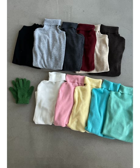 turtleneck knit top / 11color　hm3252