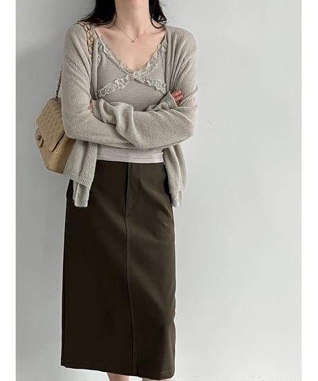 faux leather skirt　hm3237