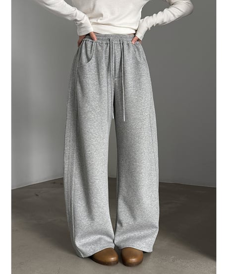 drawstring wide pants / 2color　hm3257