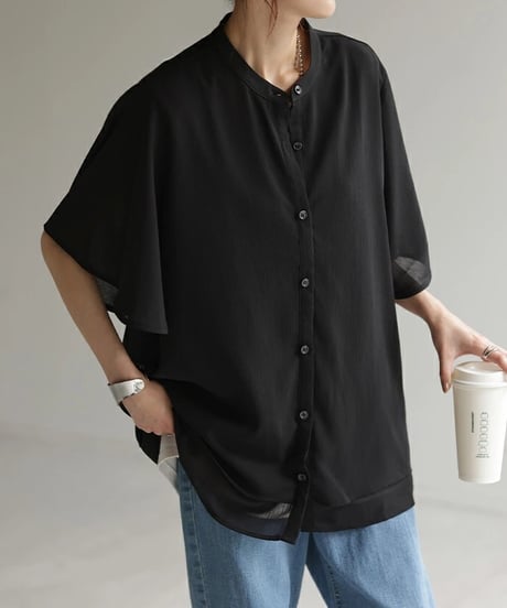 sheer dolman shirt / 3color　hm3002*