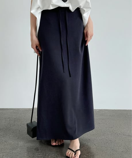 drawstring long skirt / 3color　hm3012