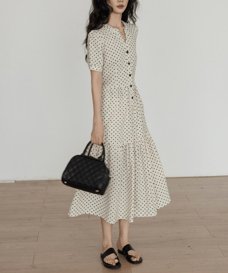 polka dot dress　hm2988