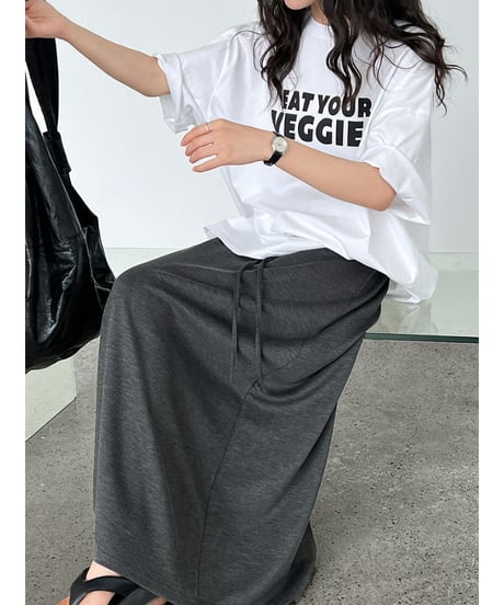 drawstring long skirt / 3color　hm3012