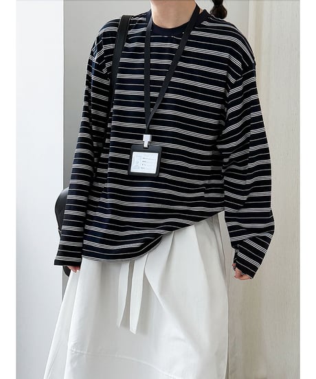 stripe loose tee / 2color　hm3216