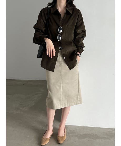 corduroy loose shirt / 2color　hm3244