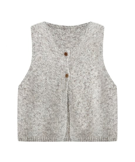 marled wool vest / 3color　hm3226