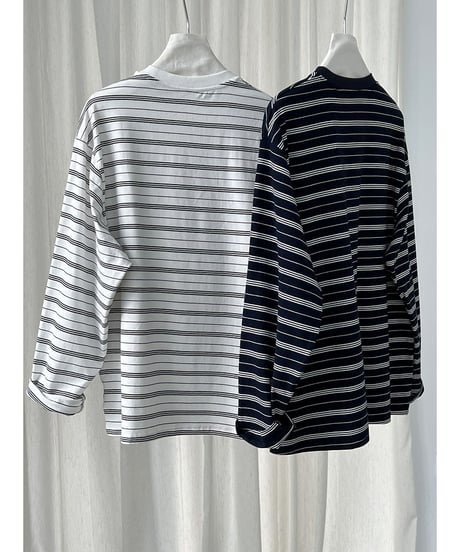 stripe loose tee / 2color　hm3216