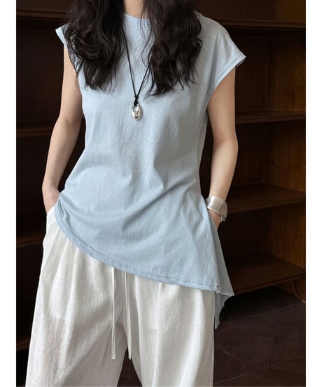 side tie tee / 4color　hm3008