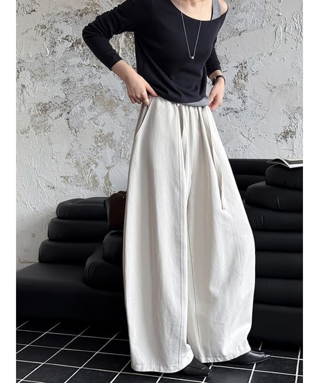 tencel wide pants / 3color　hm3289