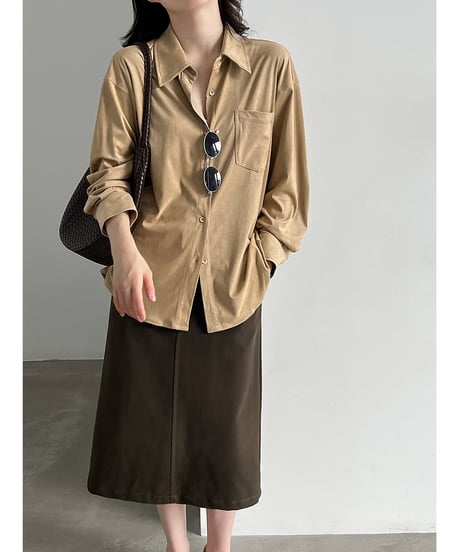 suede touch shirt / 2color　hm3259
