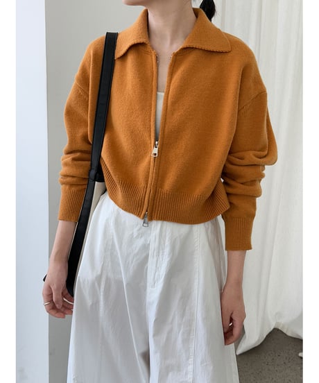 zip knit cardigan / 4color　hm3217