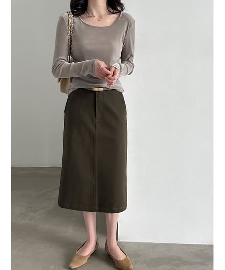 faux leather skirt　hm3237