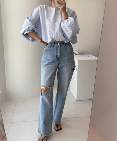 lantern sleeve shirt / 3color　hm3027