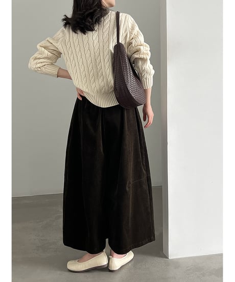 corduroy wide pants / 2color　hm3231