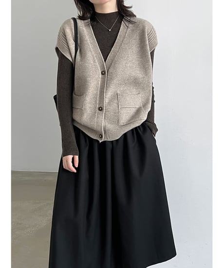 v-neck knit vest / 5color　hm3233