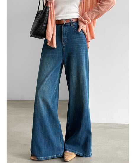 washed wide jeans　hm3242